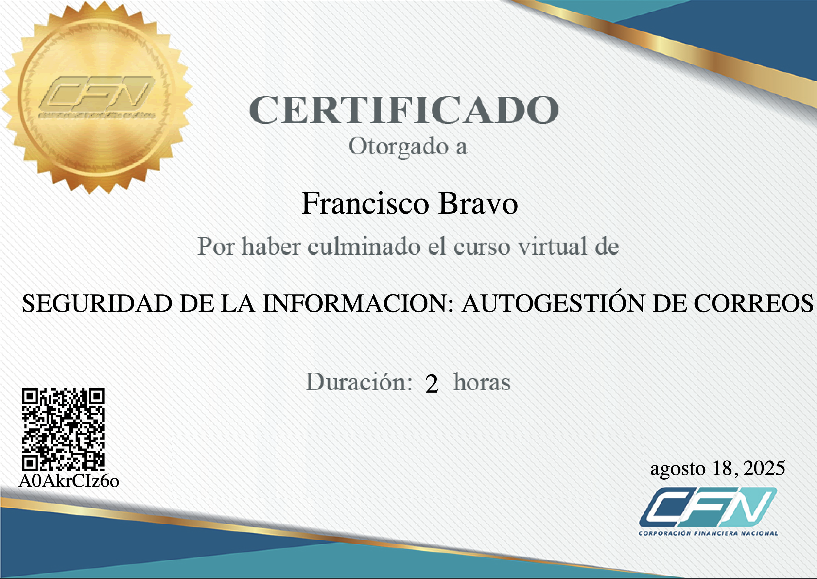 Seguridad de la información autogestión de correos